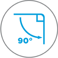Доступ под углом 90°