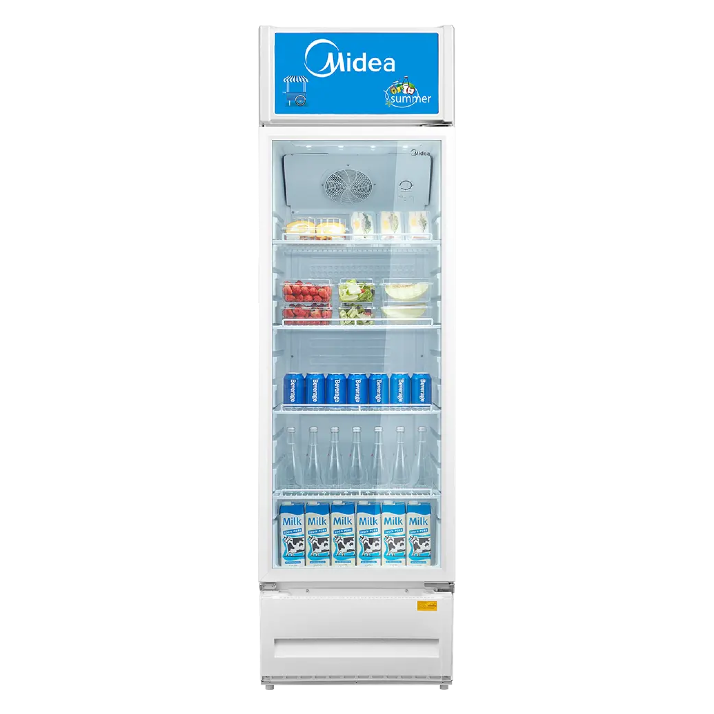 Витринный холодильник Midea MDRZ432FZG21, 211л