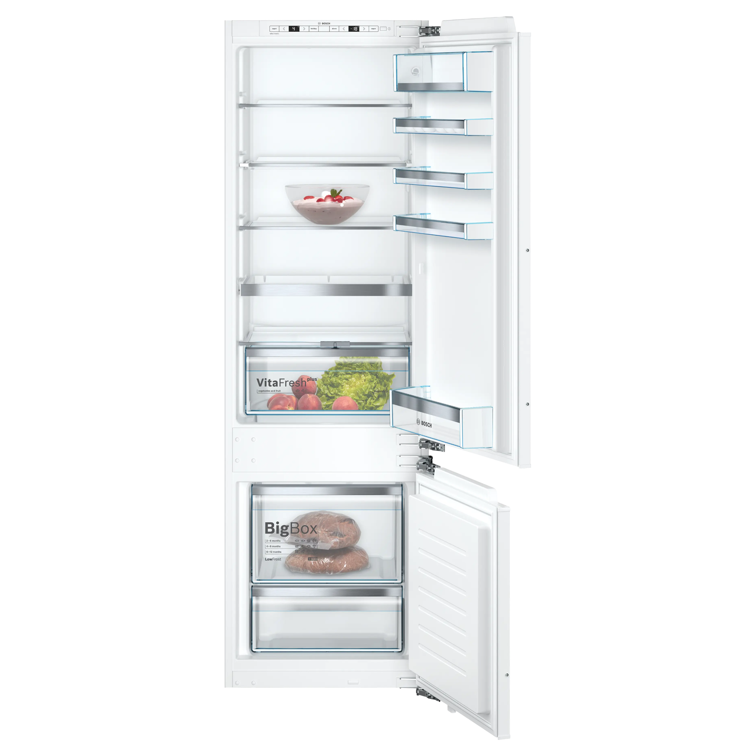 Встроенный холодильник с нижней морозильной камерой Bosch KIS87AF30U, серия 6