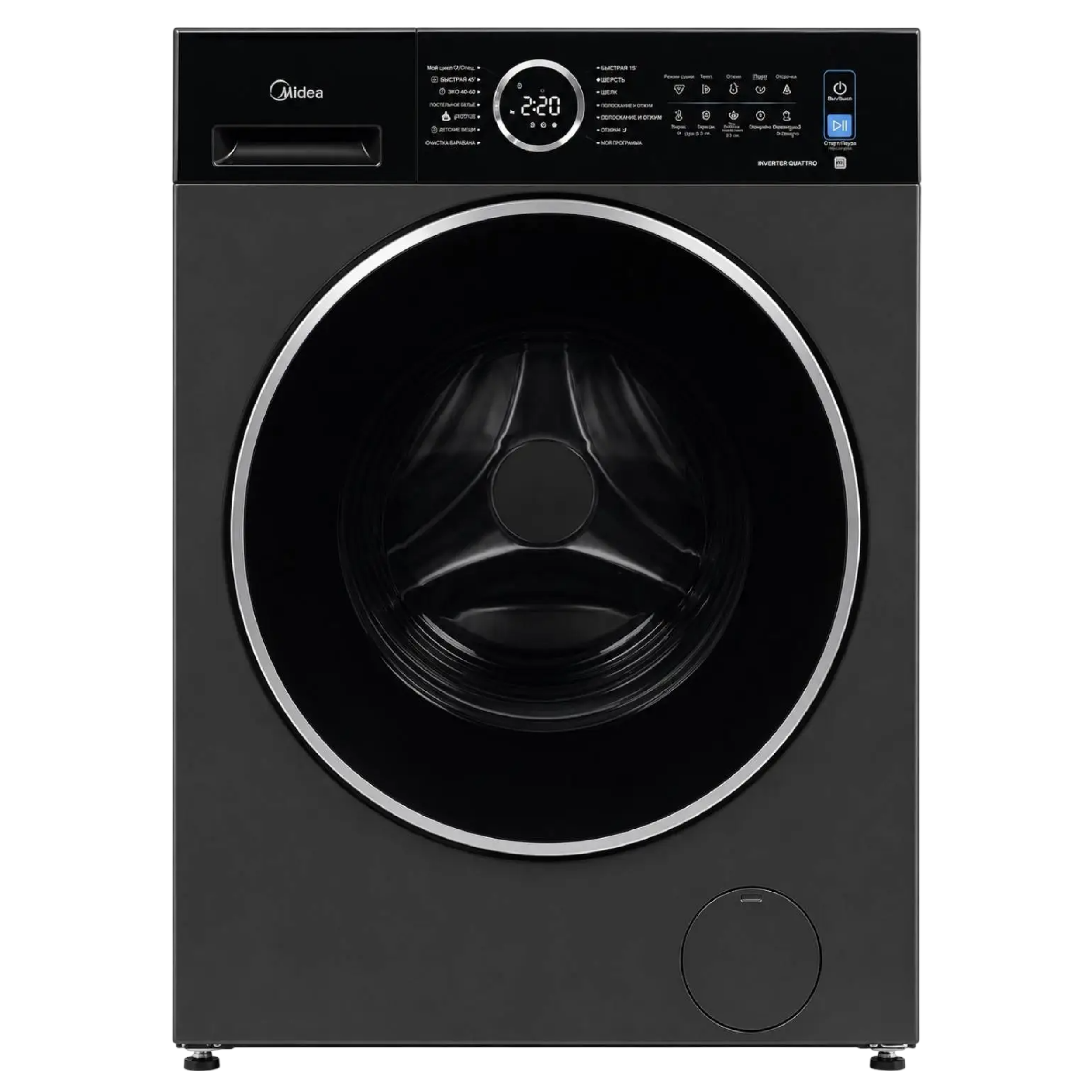 Стиральная машина с сушкой Midea MF205D80WB/T, 8 кг сушка 6 кг