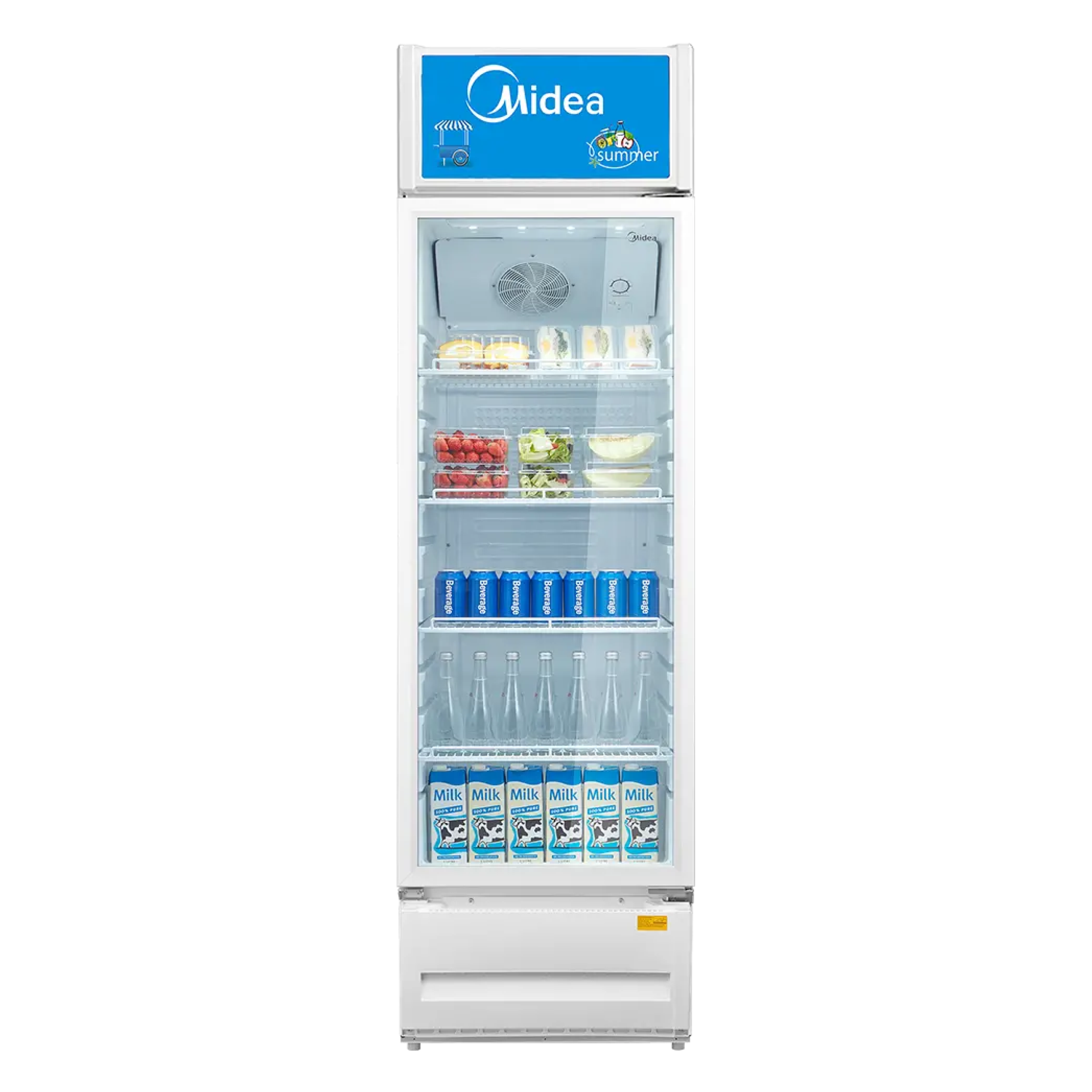 Витринный холодильник Midea MDRZ432FZG21, 211л