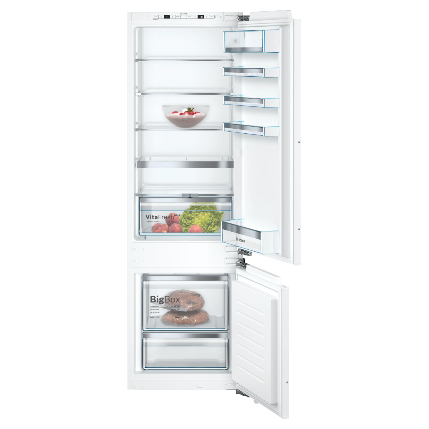 Встроенный холодильник с нижней морозильной камерой Bosch KIS87AF30U, серия 6