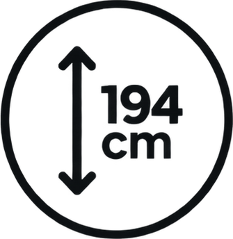 Высота 194 см отличная вместимость даже для большой семьи